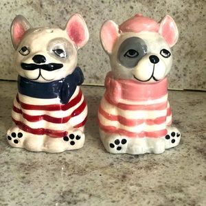 French bulldog salt and pepper shakers
